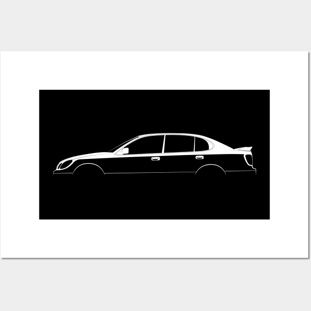 Lexus GS 430 (S160) Silhouette Wall Art by Car-Silhouettes